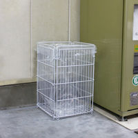 テラモト ワイヤーバスケット（大） DS-205-130-0 白 1個 83L（90Lゴミ袋対応） ゴミ箱 幅400×奥行400×高さ630mm