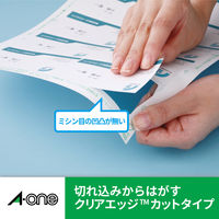 エーワン（A-one）マルチカード 名刺 クリアエッジ マット紙 標準 レーザー  A4 10面  300シート 徳用 51493
