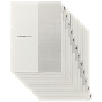 ファイルインデックス 文字入り「4月～3月」ラミネートタブ A4タテ 2穴 マルマン  オリジナル