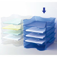 ソニック　レタートレー　メガタフトレー　クリアブルー　DA-2658-CB　10個