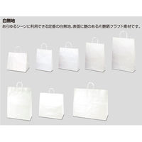 ササガワ 手提げバッグ 白無地 幅広小 50-5000 1袋(50枚入)