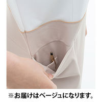 ナガイレーベン ワンピース ベージュ S LH-6257 1枚　白衣