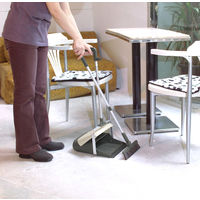 テラモト ＢＭー２ホーキ２６（伸縮柄）グレー 幅26cm 屋内外用 ほうき  箒 CL4652207　1本