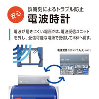 マックス 電波時計タイムレコーダ ER-110SUW ホワイト 1台