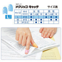 プラス メクリッコ キャッチ L ブルー 青 指サック 1箱（20個入） 35886