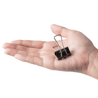 アスクル　軽く開けるダブルクリップ　中　ブラック　1ケース(200個:10個入×20箱)　幅25mm  オリジナル