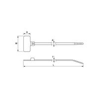 HellermannTyton（ヘラマンタイトン） マーキングタイ 標準 乳白 110mm IT18FL 1セット（500本：100本入×5パック）