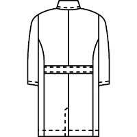 KAZEN メンズ診察衣長袖ミントグリーン LL 251-92 1枚　白衣　ドクターコート（直送品）