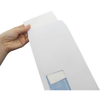 今村紙工　透けない窓付き封筒 長3 白ケント MD-02　200枚（100枚×2袋）