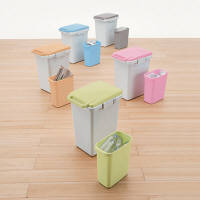 リス 連結ワンハンドペール ニーナカラー 45L ゴミ箱 ベージュ 1個 オリジナル