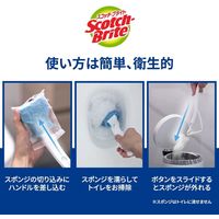 スコッチ・ブライト（TM）　取り替え式トイレクリーナー　洗剤付　1箱（本体x1個+取り替え用スポンジx3個）