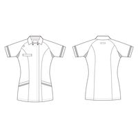 ルコックスポルティフ チェックテープジャケット ピンク 4L UQW1014　白衣（直送品）