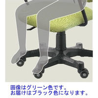 DUOREST コンフィー オフィスチェア ファブリック 肘付 ブラック DR-260SP(DBK) 1脚