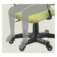 DUOREST コンフィー オフィスチェア ファブリック 肘付 グリーン DR-260SP(DGR) 1脚 背座：布張り 脚幅580、座幅480mm