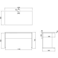 【車上渡し】アール・エフ・ヤマカワ ワークデスク 平机 ナチュラル 幅1200×奥行600×高さ700mm LWD-1260NA 1台（直送品）