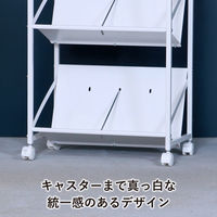 林製作所 スタンダードファイルラックワゴン ベーシック2段 YS-K14 1台 幅530×奥行350×高さ720mm  斜め型 キャスター付き