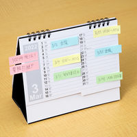 アスクル　貼ってはがせるオフィスのふせん　50×15mm　パステルカラー　4色セット　100冊（20冊入×5箱）  オリジナル