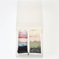 無印良品 高さが変えられる不織布仕切ケース 中 2枚入り 約幅15×奥行32.5×高さ21cm 良品計画