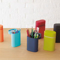 リヒトラブ(LIHIT LAB.) ACTACT スタンドペンケース〈オーバルタイプ〉ネイビー A7694-11