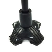 フジホーム かるがもE伸縮4点DX ブラック 杖 多点杖 自立式 握りやすい 疲れにくい 高齢者 散歩 WB3778 1本