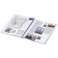 コクヨ ファスナーファイル＜クリヤーカラー＞　プレゼンファイル A4タテ 2穴　約90枚収容 青（ブルー） フ-P170B 20冊入