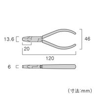 フジ矢 エンドプラスチックニッパ(バネ付) 910ー125 1個