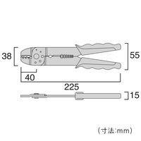 万能電工ペンチ 220mm 絶縁端子用 FA101 フジ矢（直送品）
