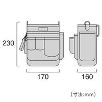 フジ矢 ウエストライン 電工ターボリンバッグ タイプB WB-BT 1個
