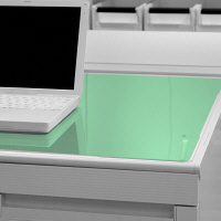 プラス　硬質デスクマット　小(幅990×奥行690mm) 　３６７３４　アクリル　板　透明　1組