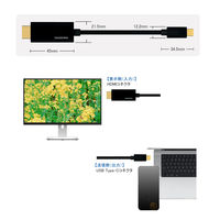 Vodaview　USB（TypeC）→HDMI変換アダプタ　1.8m　ブラック　VV-USC-HDA018-B-CA