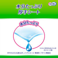 【おしりふき】【トイレに流せる】ライフリー　トイレに流せるおしりふき　1箱（864枚：72枚入×12パック）　ユニ・チャーム