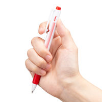 アスクル　ノック式油性ボールペン　エコタイプ3　0.7mm　赤  オリジナル