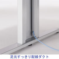 【組立設置込】サンテック クリエイティブワークテーブル ダークブラウン（耐指紋・抗菌） 幅1800×奥行1200×高さ700mm 1台（3梱包）