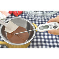 ドリテック　お知らせアラーム付　クッキング温度計　ホワイト　O-263WT 1個