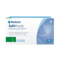 メディコムジャパン　セーフタッチニトリルグローブ　パウダーフリー　ブルー　Lサイズ　1175D-Y　1箱（100枚入） （使い捨てグローブ）