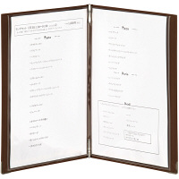 メニューファイル表紙　布貼り　A4　10冊　アスクル　茶 オリジナル