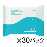 からだふき　ウェットタオル【からだふき/ウェット/大判】アスクルやわらかウェットタオル　からだ拭き　清拭タオル　1箱（20枚入×30パック） オリジナル