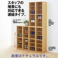 アール・エフ・ヤマカワ　連結シューズラック　ダークブラウン　幅290×奥行350×高さ930mm RFSR-LKDD　1台