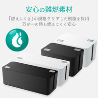 エレコム ケーブル収納ボックス 4個口 ホワイト EKC-BOX002WH（直送品）