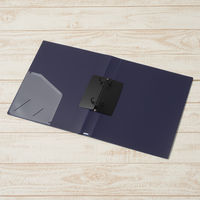 プラス　2リングファイル丸型2穴　A4タテ　背幅35mm　10冊　スーパーエコノミー　ネイビー　FC-101RF