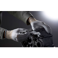 【ウレタン背抜き手袋】 ショーワグローブ 被膜強化パームフィット手袋 B0501 ホワイト L 1セット（10双：1双×10）