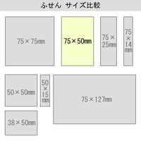 アスクル 付箋 ふせん 貼ってはがせるオフィスのノート 75×50mm イエロー 黄色 10冊  オリジナル