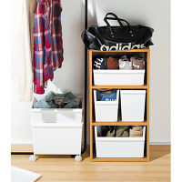 収納ケース コンテナーワイド（深） ホワイト 4個 JT-01 ジャスト・イット 吉川国工業所