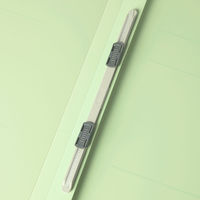 アスクル フラットファイル PP製 A4タテ 背幅18mm FF-P1S グリーン（緑） 5冊 オリジナル