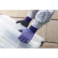 【天然ゴム背抜き手袋】 ショーワグローブ ライトグリップ No.341 パープル L 1双