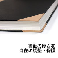 プラス　とじ込表紙　A3ヨコ　307×430mm　4穴　FL-002TU　79219　1袋（5組入）