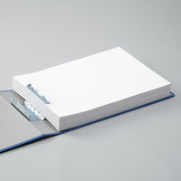 アスクル　パイプ式ファイル片開き　ベーシックカラー（2穴）　A3ヨコ　とじ厚50mm背幅66mm　ブルー　10冊  オリジナル