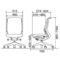 【無料引取付き】C637XW FSG8 |オカムラ シルフィー オレンジ クッションハイバック ホワイトボディ 1脚（直送品）