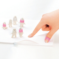 プラス　メクリッコ　ラメタイプ　L　ピンク・クリアー　指サック　1パック（5個入）　KM-303L　44863