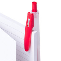 アスクル　ノック式ゲルインクボールペン　0.4mm　赤　  オリジナル